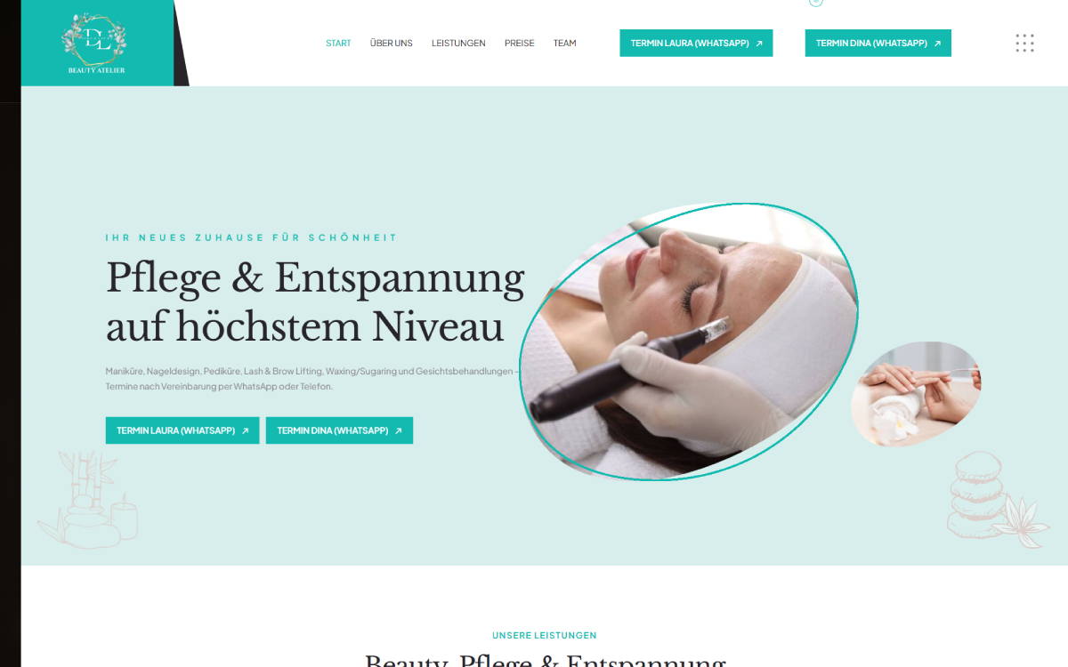 D&L Beauty Atelier Website