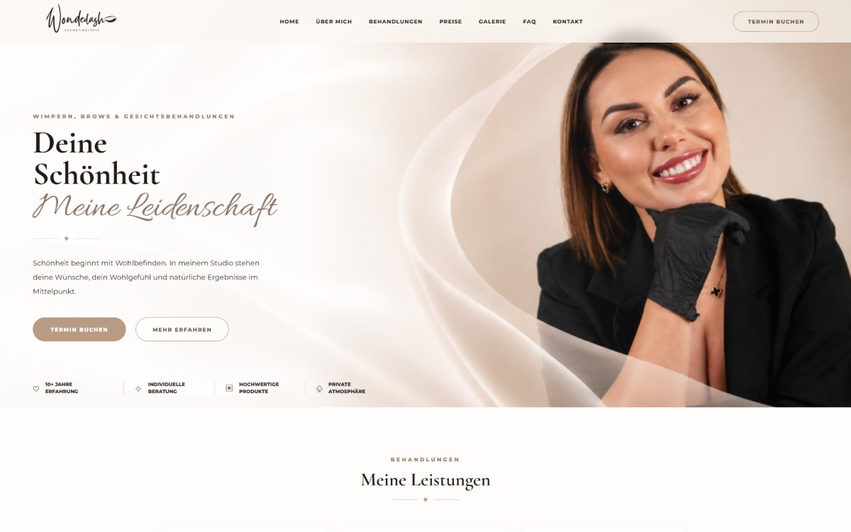 Wonderlash München Website