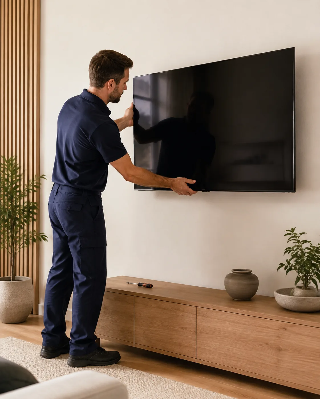 Montage von Möbeln und Fernseher
