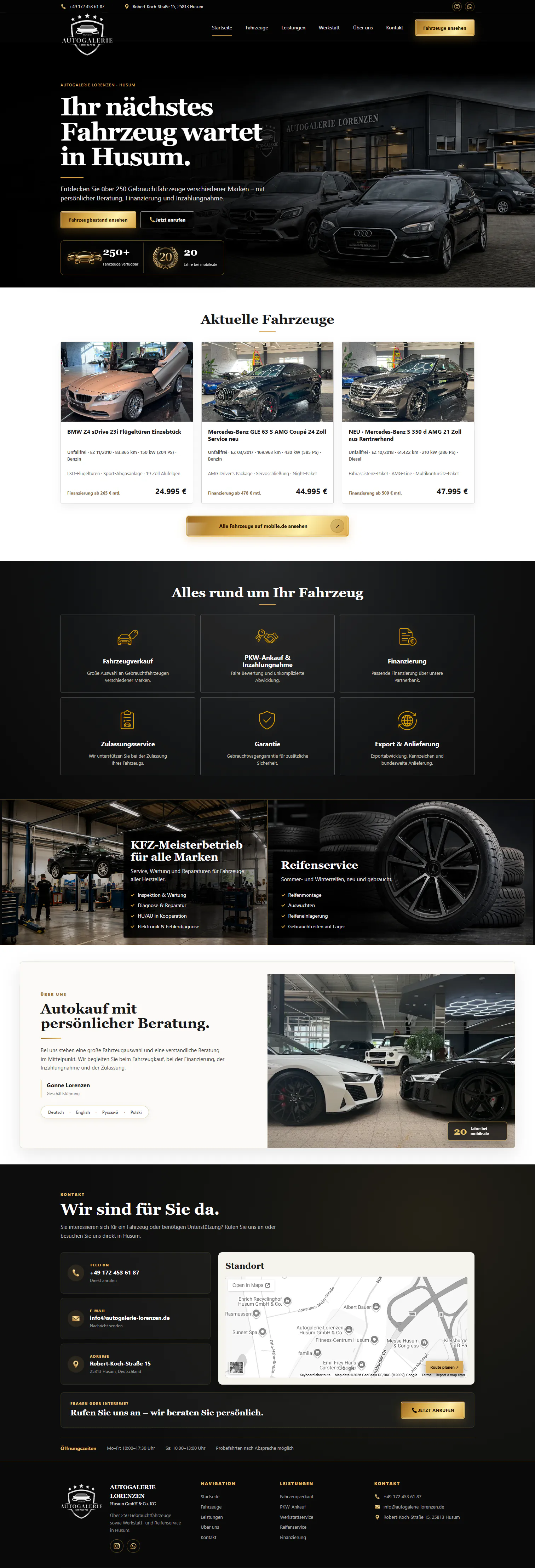 Website-Entwurf Projekt Lorenzen