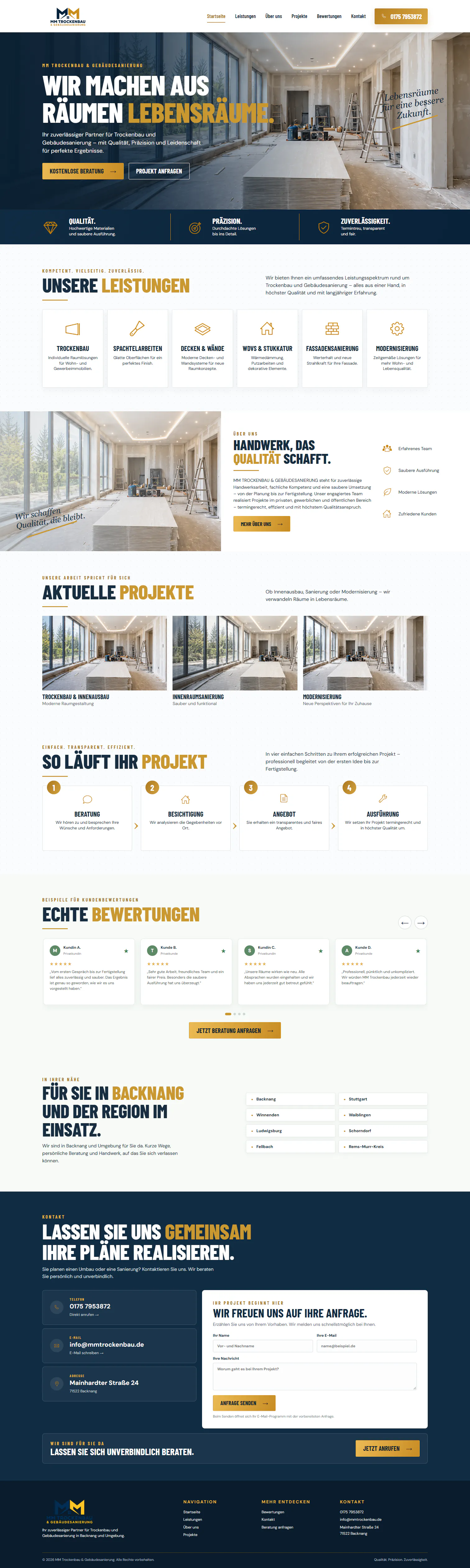 Website-Entwurf Projekt MM