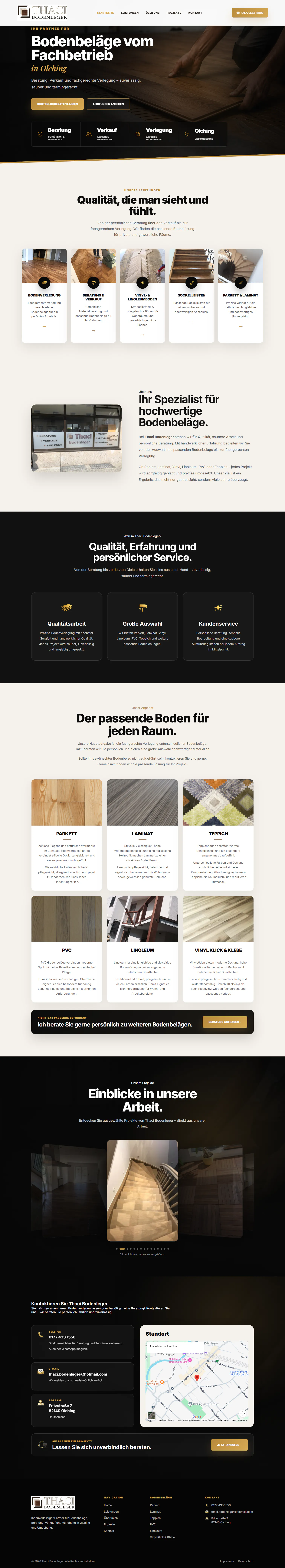 Website-Entwurf Projekt Thaci